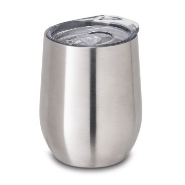Bicchiere pubblicitario in acciaio inox colore argento opaco