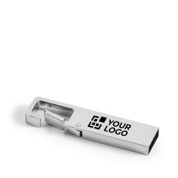 Usb personalizzate in alluminio con moschettone vista area di stampa