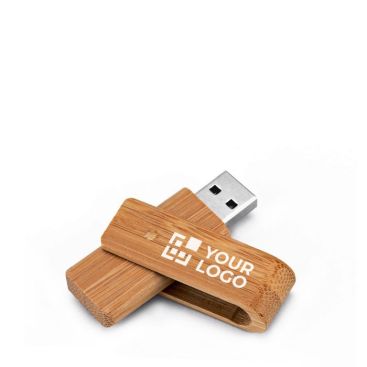 Memorie usb personalizzate di legno vista area di stampa