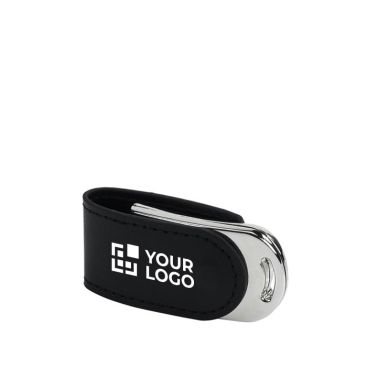 Portachiavi personalizzato in pelle con usb 3.0 vista area di stampa