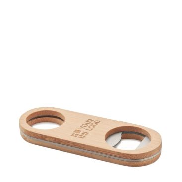 Apribottiglie gadget in legno di  bambù