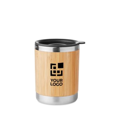 Bicchieri ecologici personalizzati con logo vista area di stampa