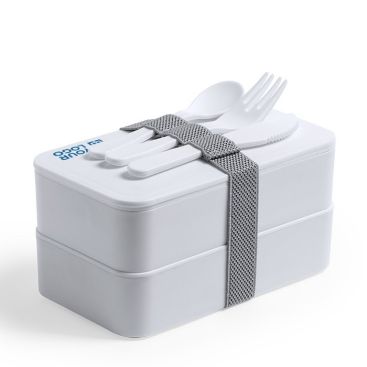 Contenitori take away personalizzati con posate vista area di stampa