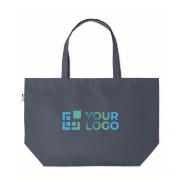 shopper promozionale con soffietto vista area di stampa
