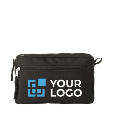 Beauty case personalizzato con doppia zip vista area di stampa