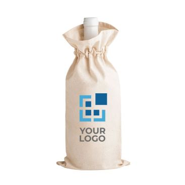 Sacchetto porta bottiglie con logo vista area di stampa