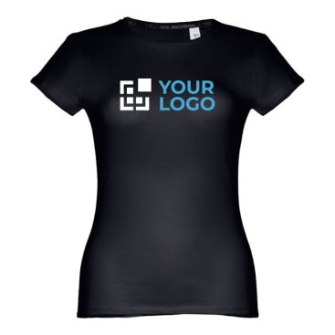 T shirt bianche pubblicitarie vista area di stampa