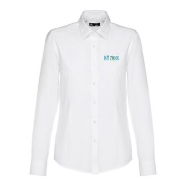 Camicie con logo in cotone oxford vista area di stampa
