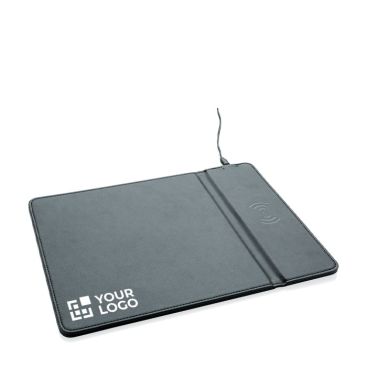 Mouse pad con base di ricarica vista area di stampa