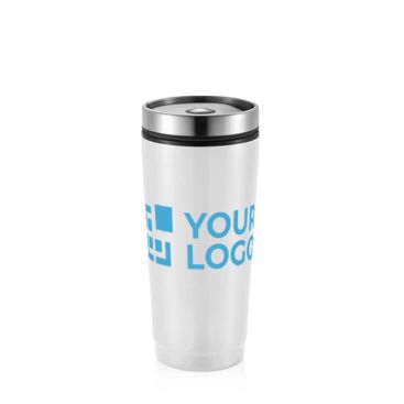 Bicchieri da viaggio con logo colore argento