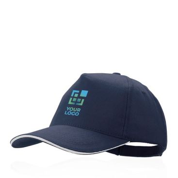 Cappellini con logo personalizzato vista area di stampa