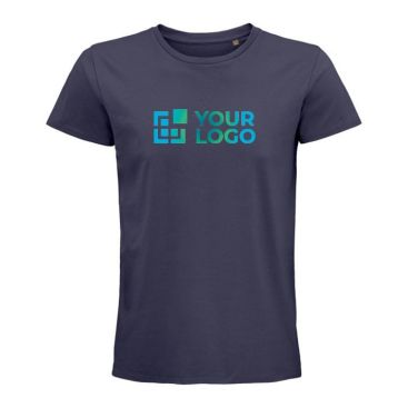 T shirt pubblicitarie in cotone organico vista area di stampa