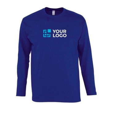 Maglie con logo a maniche lunghe vista area di stampa