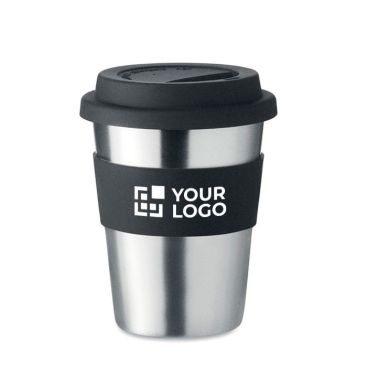 Bicchiere take away inox 350ml con stampa logo Bicchiere take away inox 350ml con stampa logo