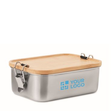 Contenitore per alimenti in acciaio inox colore legno
