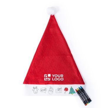 Cappello di Babbo Natale per bambini vista area di stampa
