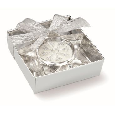 Porta candele personalizzabili in vetro color argento