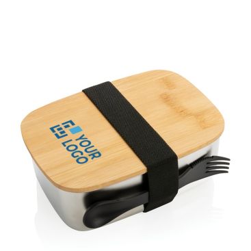 Contenitori take away personalizzati in acciaio color argento