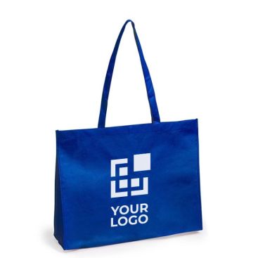 Shopper per fiere dai manici lunghi vista area di stampa