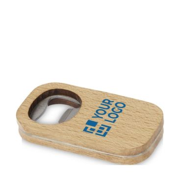 Apribottiglie con incisione personalizzata color legno chiaro
