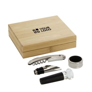 Kit di 4 accessori per il vino vista area di stampa