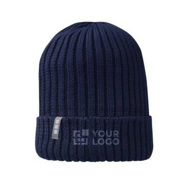 Cappelli invernali in cotone organico vista area di stampa