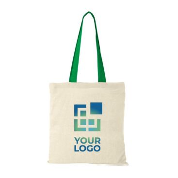 Borsa con logo leggera ed economica vista area di stampa