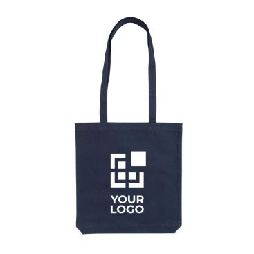 Shopper in cotone riciclato 330 g/m² vista area di stampa