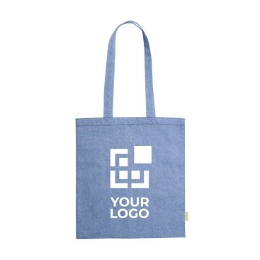 Borsa in cotone riciclato da 120 g/m² vista area di stampa