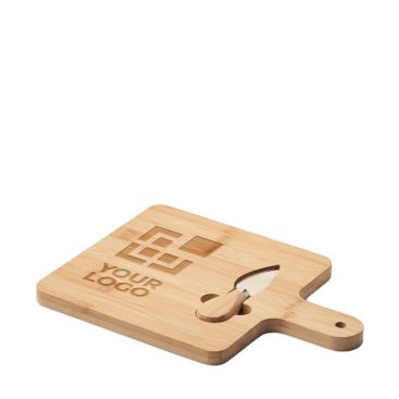 Tagliere con coltello personalizzato vista area di stampa