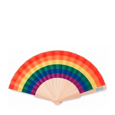Ventaglio da personalizzare con motivo arcobaleno Ventaglio da personalizzare con motivo arcobaleno
