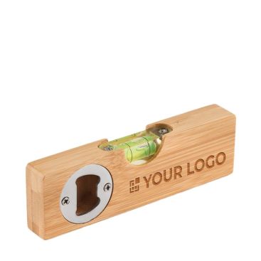 Livella con apribottiglie in legno