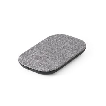 Caricabatteria con logo ecologico color grigio