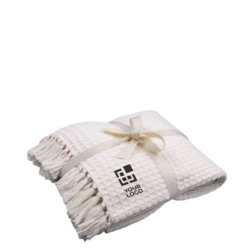 Coperte personalizzate in cotone vista area di stampa