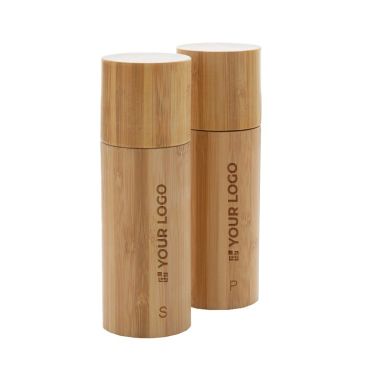 Saliera e pepiera in legno di bambù