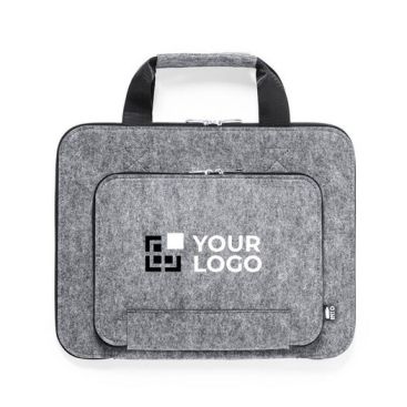 Borsa portadocumenti in feltro vista area di stampa