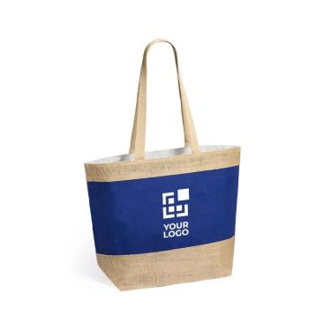 Shopper in juta e cotone laminato vista area di stampa
