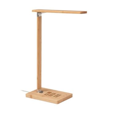 Lampada da scrivania con caricabatterie vista area di stampa