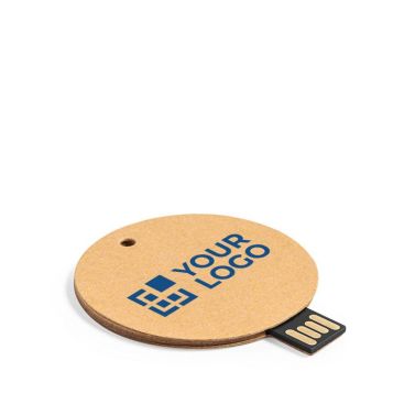 Tessere usb personalizzate rotonde vista area di stampa