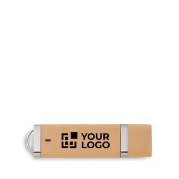 Chiavetta usb in paglia e PP vista area di stampa