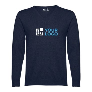 Jersey personalizzati con scollo a V vista area di stampa