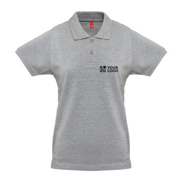 Polo in 100% cotone piqué da 240 g/m² vista area di stampa