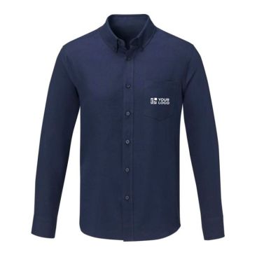 Camicia da uomo a maniche lunghe vista area di stampa