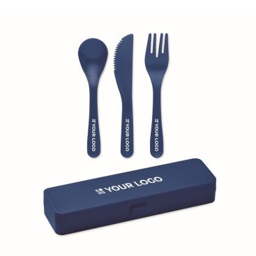 Colorate posate con logo in plastica con astuccio abbinato Colorate posate con logo in plastica con astuccio abbinato