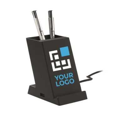 Portapenne supporto caricabatterie wireless promozionale Portapenne supporto caricabatterie wireless promozionale