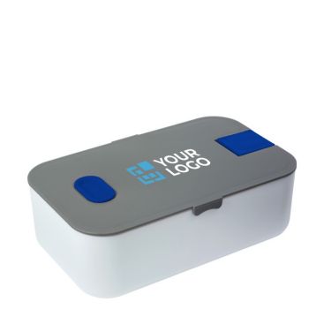 Lunch box promozionali con supporto color blu reale prima vista