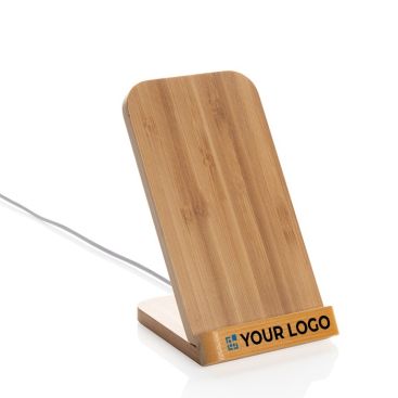 Supporto in bambù con caricatore wireless