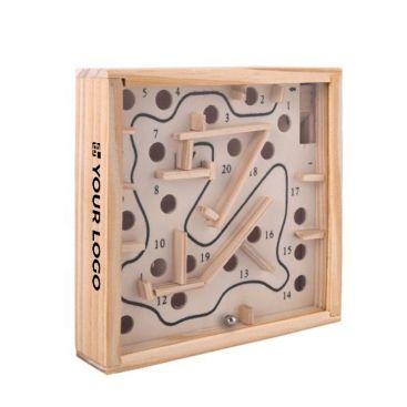 Gioco di abilità labirinto in legno di pino da incidere con logo