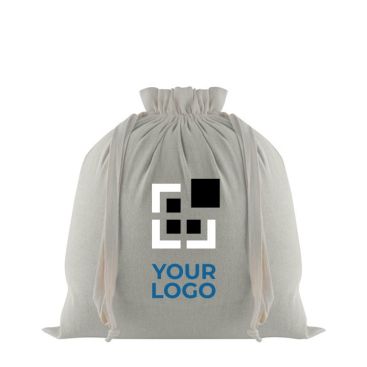 Sacchetti di cotone personalizzabili con logo vista area di stampa