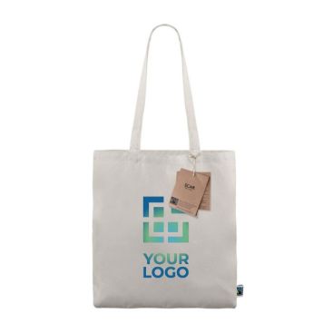 Shopper del commercio equo e solidale da 180 gr/m² vista area di stampa